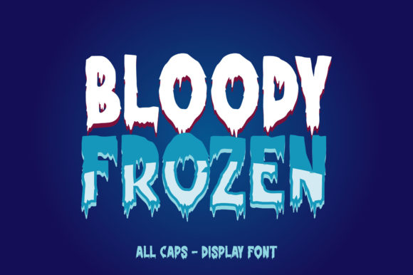 Bloody Frozen Font Review for Design Projects