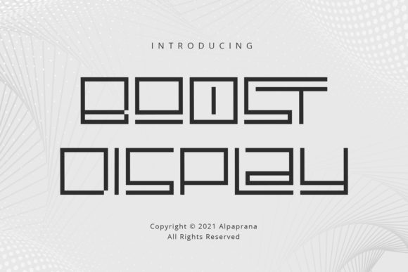 Boost Display: A Futuristic Font for Modern Branding