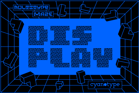 MultiType Maze Display: A Pixelated Font for Trendy Branding