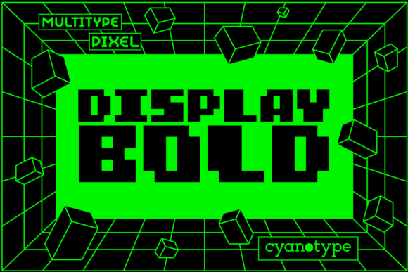 MultiType Pixel Display Bold for Professional Branding