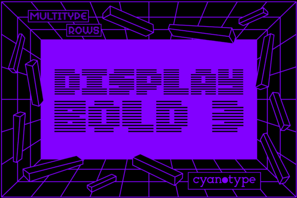 MultiType Rows Display Bold 3 for Branding and Design