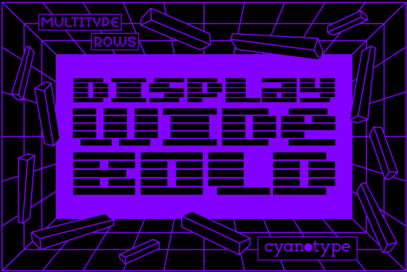 MultiType Rows Display Wide Bold for Branding Projects